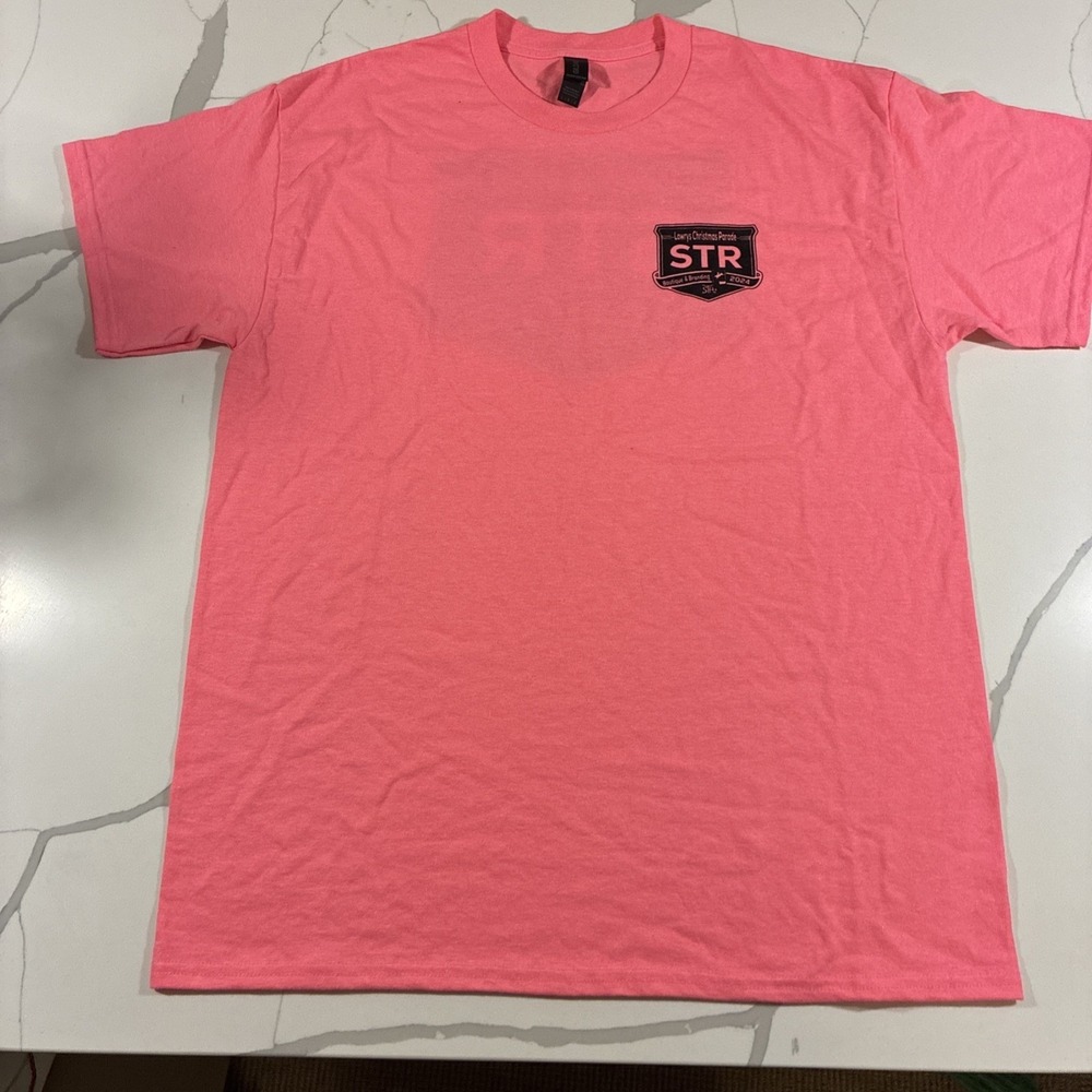 Gildan Dry Blend Women's  T-Shirt Pink Crew‎ Neck Short Sleeves Size Large